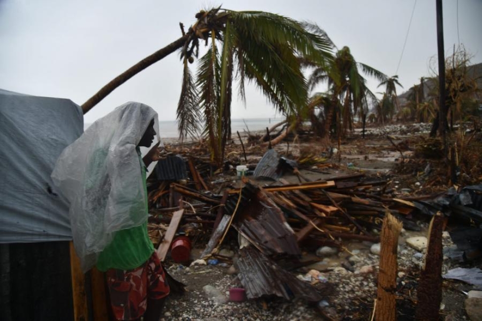 Matthew-hirmumysrky jätti jälkeensä mittavat tuhot Haitissa. LEHTIKUVA/AFP