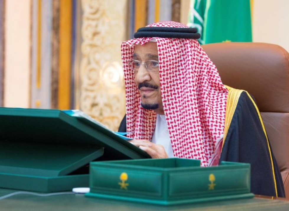 Saudi-Arabia raportoi harvoin kuninkaan terveydentilasta. Salman on johtanut Saudi-Arabiaa vuodesta 2015. SPA / AFP / LEHTIKUVA