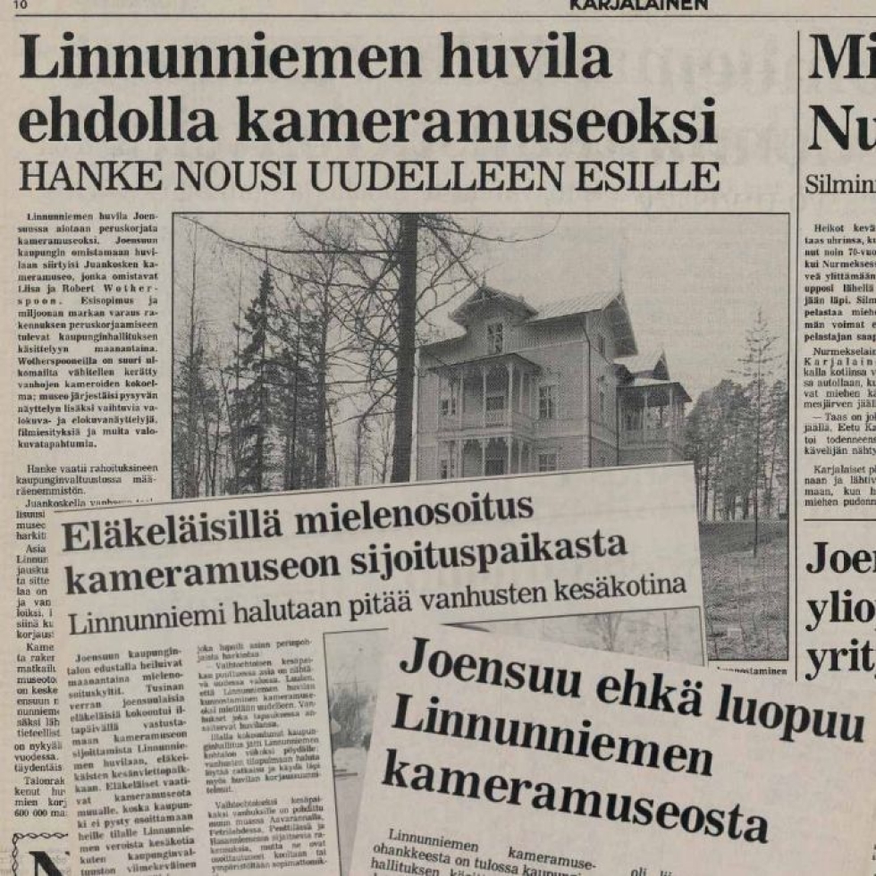Karjalaisen uutisia: 22. huhtikuuta 1989, 30. tammikuuta 1990 ja 3. helmikuuta 1990. 