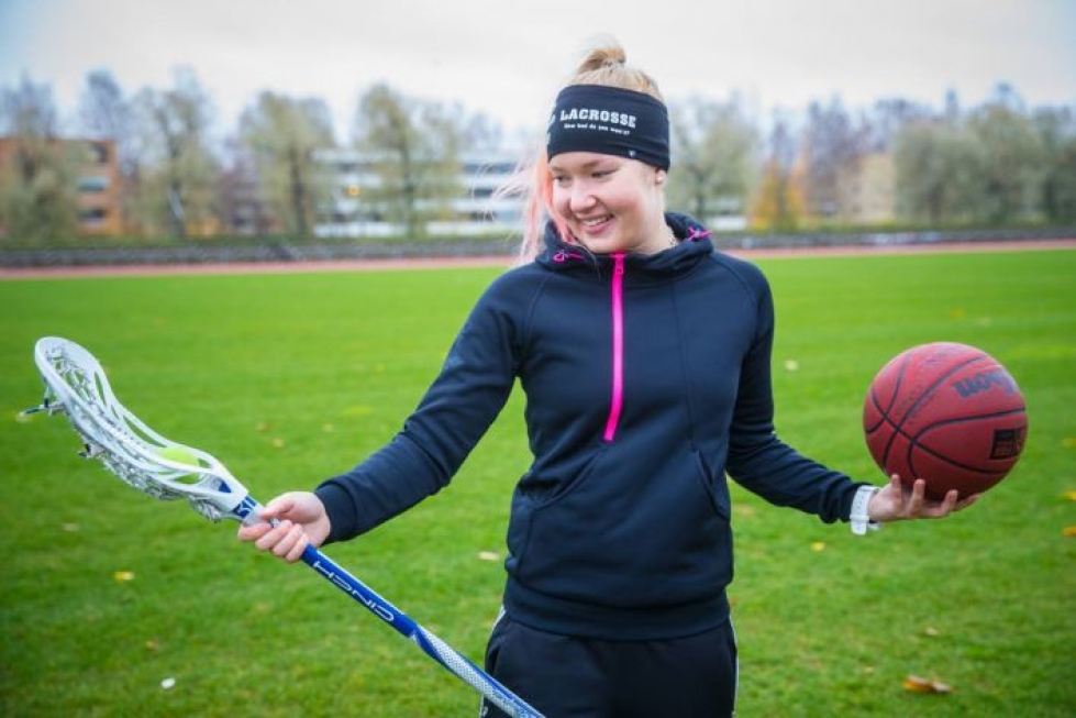 Jenna Viljakainen, 25, on menestynyt myös lacrossessa. Arkistokuva vuodelta 2015.