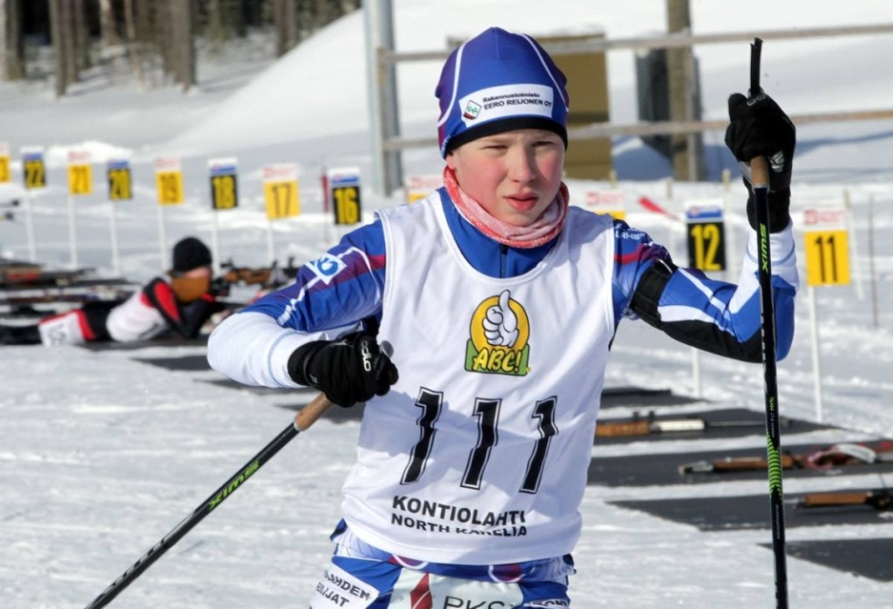 Kontiolahden Urheilijoiden Otto-Eemil Karvinen ylsi neljänneksi 14-vuotiaiden poikien kuuden kilometrin matkalla.