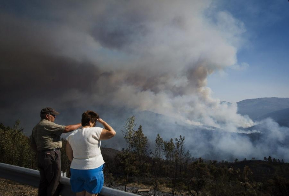 Metsäpalot ovat yleisiä Portugalissa tähän aikaan vuodesta. Kuva viime vuodelta maan pohjoisosasta. LEHTIKUVA/AFP