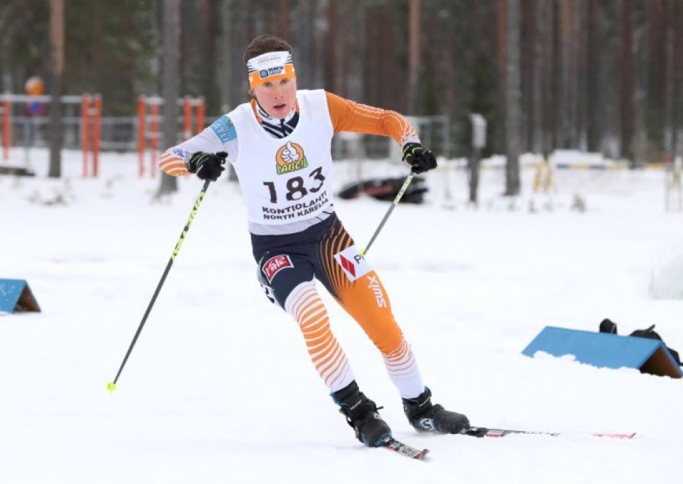 Jussi Karkkulainen oli sunnuntaina perinteisen kilpailussa yhdeksäs.