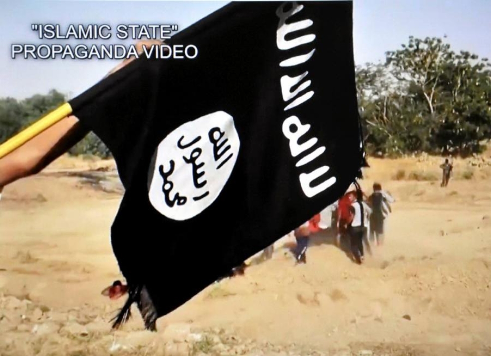 ISIS-järjestön lippu liehuu Irakissa.