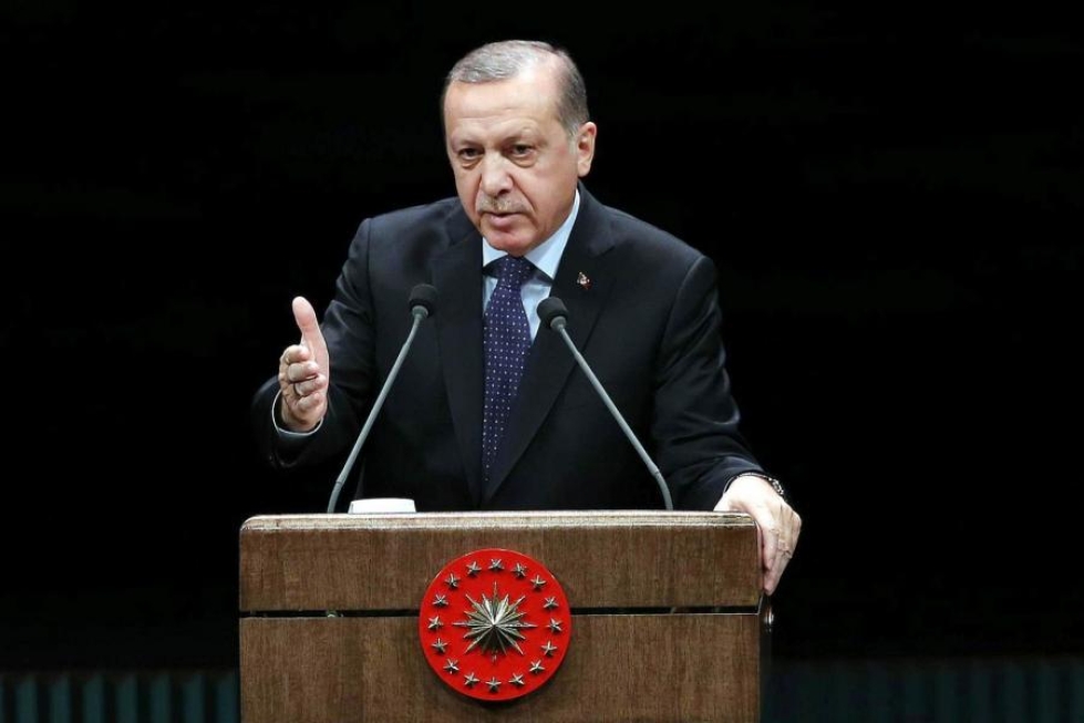 EU-parlamentti kannatti eilen Turkin jäsenyysneuvotteluiden keskeyttämistä. Erdoganin mukaan äänestystulos on merkityksetön. LEHTIKUVA/AFP