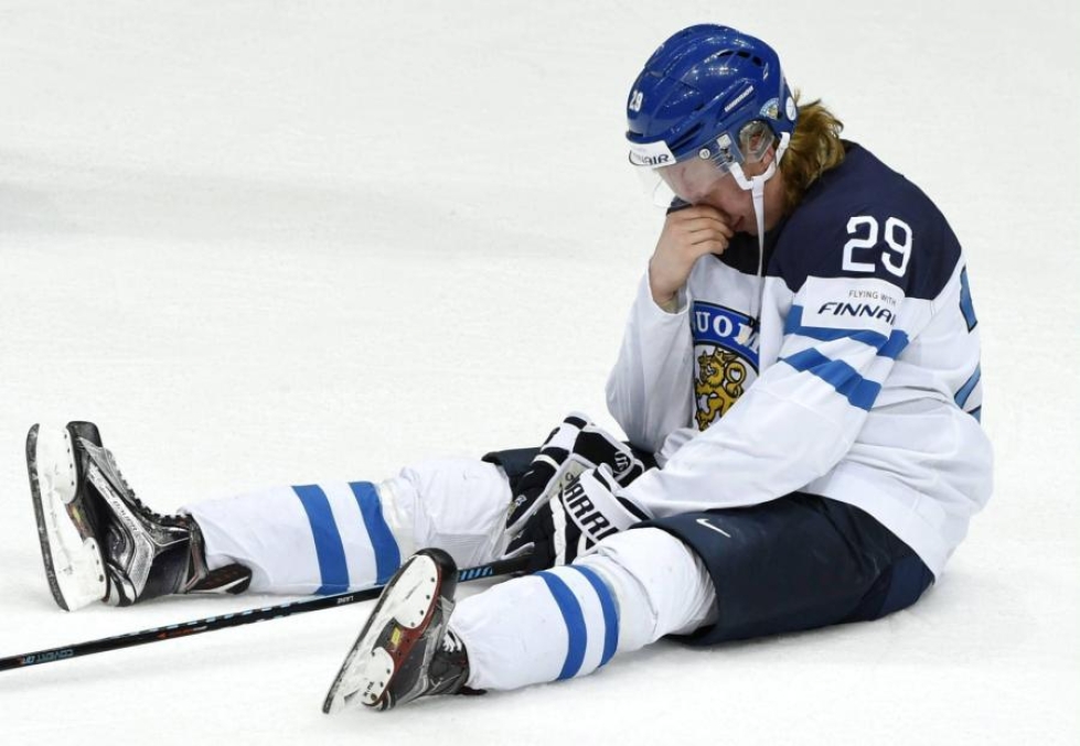 Patrik Laine pelasi häikäisevän turnauksen, mutta lopussa odottivat kyyneleet. LEHTIKUVA / Jussi Nukari