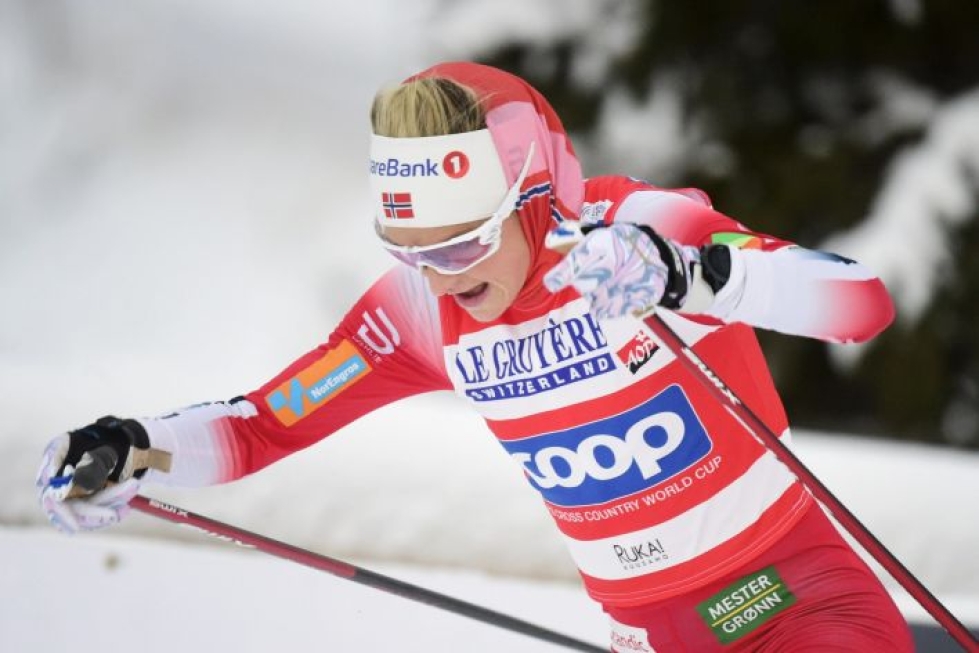 Johaug ei aio kilpailla Oberstdorfin MM-hiihtojen pariviestissä. Lehtikuva / Vesa Moilanen