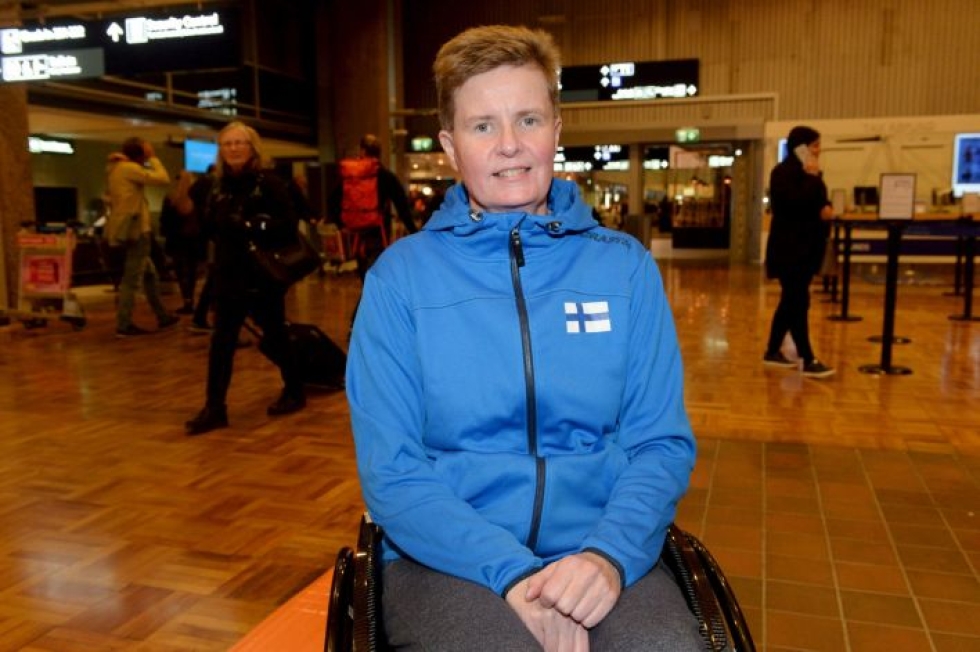 Keihäänheittäjä Marjaana Heikkinen varmisti paikkansa paralympiajoukkueessa. LEHTIKUVA / Mikko Stig