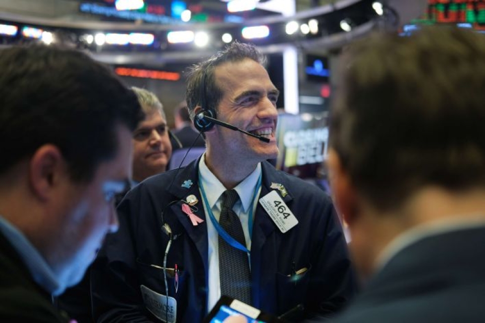 New Yorkissa Dow Jones oli kohonnut illanpuhteessa 0,63 prosenttia ja Nasdaq 0,84 prosenttia. LEHTIKUVA/AFP