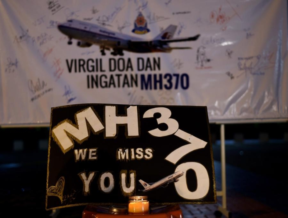 Malaysia Airlinesin lento MH370 katosi maaliskuussa 2014, kun se oli matkalla Kuala Lumpurista Pekingiin. LEHTIKUVA/AFP