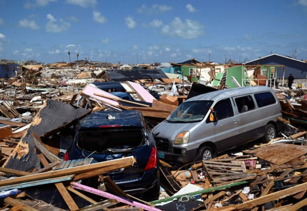 Dorian oli voimakkain Bahamalle koskaan iskenyt myrsky. LEHTIKUVA/AFP