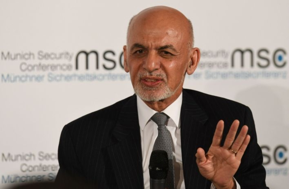 Vaaliviranomaisten mukaan presidentti Ashraf Ghani keräsi äänistä niukasti yli puolet. LEHTIKUVA/AFP