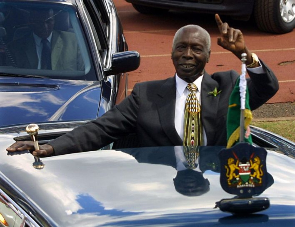 Daniel arap Moi toimi Kenian presidenttinä itsevaltaisin ottein vuodet 1978–2002. Lehtikua/AFP