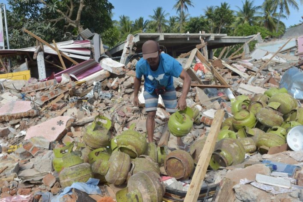 Luonnonvoimat ovat rusikoineet Lombokia pahoin. LEHTIKUVA/AFP