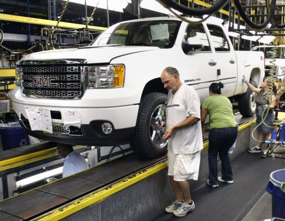 General Motors käyttää tuotantokapasiteettiaan autojen sijaan hengityskoneiden valmistamiseen. Lehtikuva/AFP