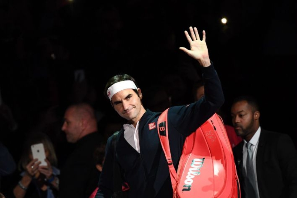 Roger Federer pelaa finaaliturnauksessa jo 16. kerran. LEHTIKUVA/AFP