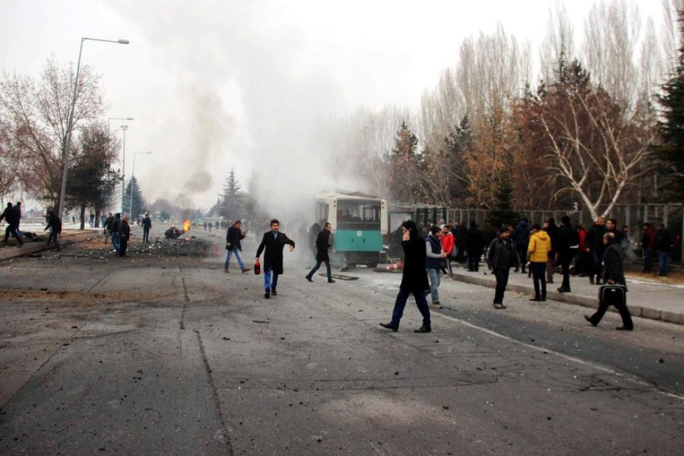 Isku tapahtui Kayserissa, Ankarasta parisataa kilometriä kaakkoon. Lehtikuva/AFP