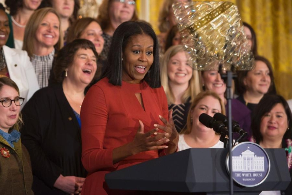 Michelle Obama jätti hyvästit. LEHTIKUVA/AFP