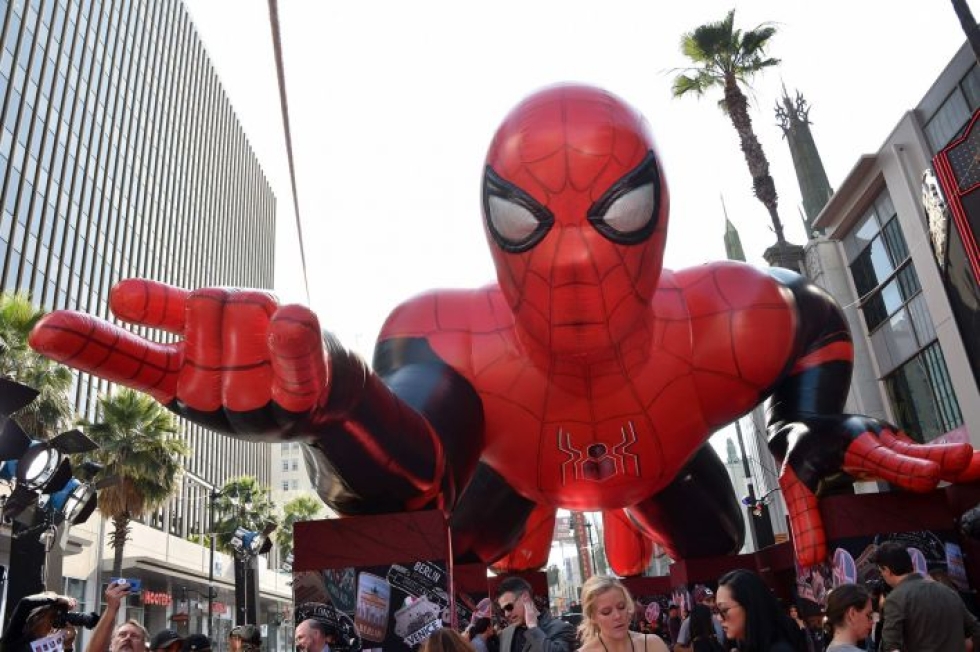 Hämähäkkimies ei tulevaisuudessa välttämättä esiinny Marvel-elokuvissa, sillä tuotantoyhtiöt ovat ajautuneet elokuvien tulonjakoa koskevaan kiistaan. LEHTIKUVA / AFP