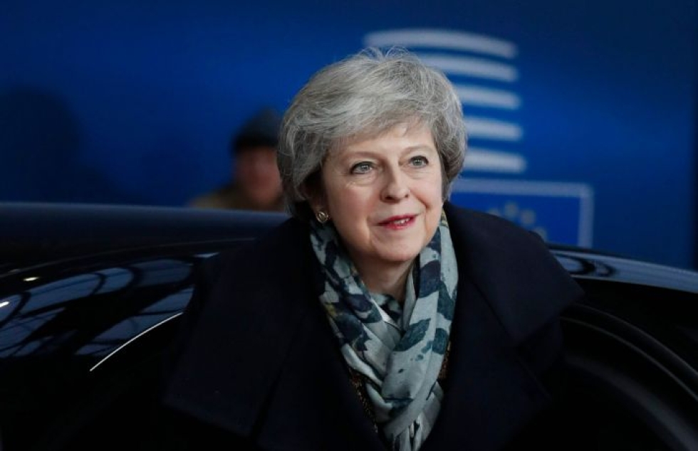 May sanoo olleensa EU-johtajien kanssa käymissään keskusteluissa hyvin selkeä siitä, mitä Britannia tarvitsee. LEHTIKUVA/AFP