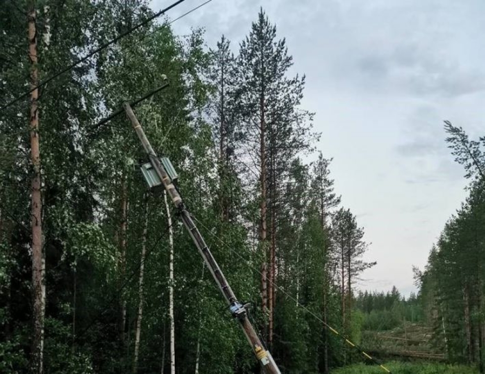Ukkonen koetteli Pohjois-Karjalan sähköverkkoa sekä torstaina että perjantaina. Kuva: Pohjois-Karjalan Sähkö