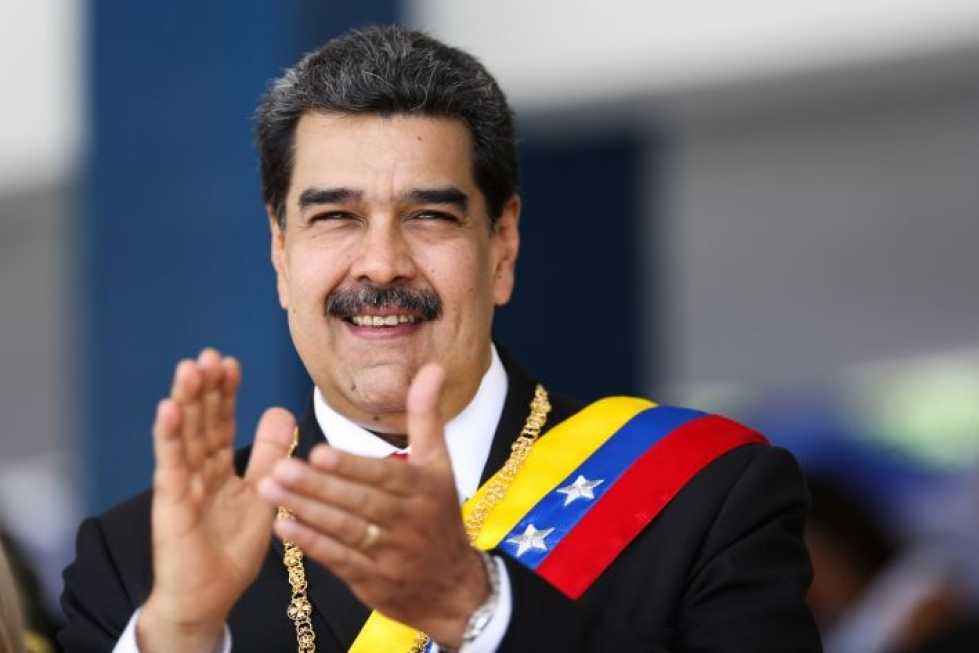 Opposition ja presidentti Nicolas Maduron (kuvassa) hallituksen edustajat ovat etsineet ratkaisua maansa tilanteeseen viime päivät Barbadoksella. LEHTIKUVA / AFP