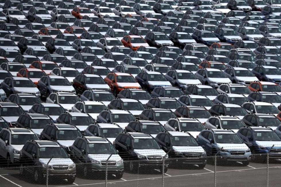 Autotulliuhka on herättänyt suurta huolta EU-maissa ja Japanissa.  LEHTIKUVA/AFP