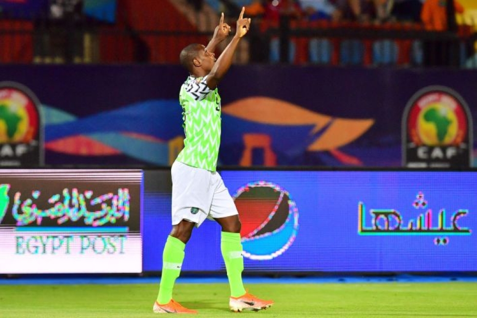 Nigerialaishyökkääjä Odion Ighalon maali toi joukkueelle pronssia. LEHTIKUVA/AFP