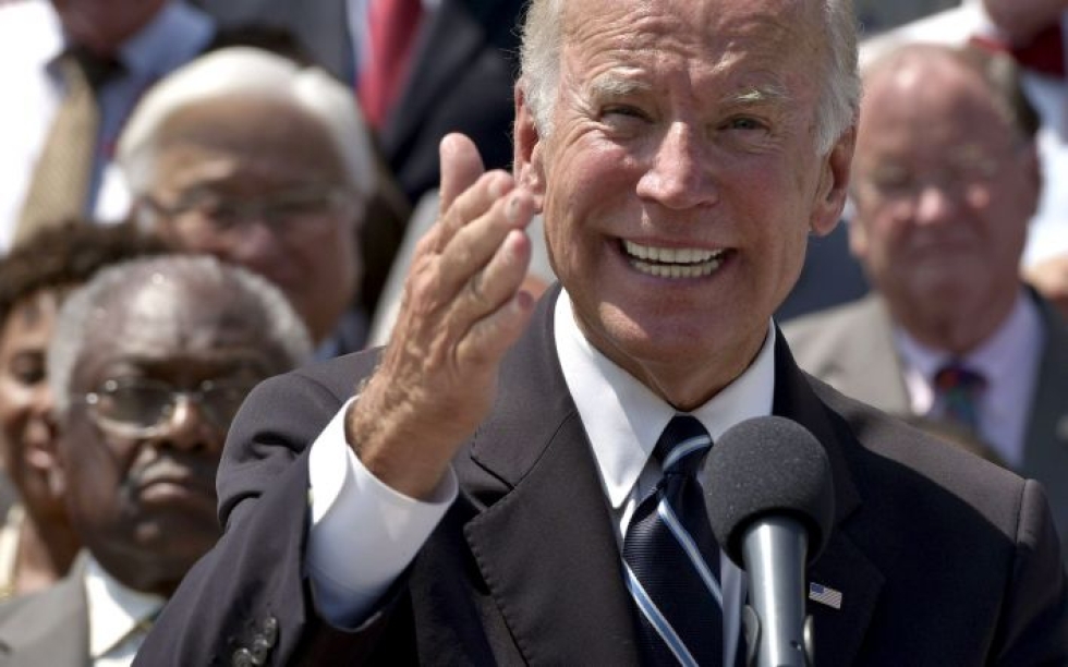 Joe Biden kertoi tarvitsevansa innokkaan yleisönsä energiaa "lähiviikkoina". LEHTIKUVA/AFP