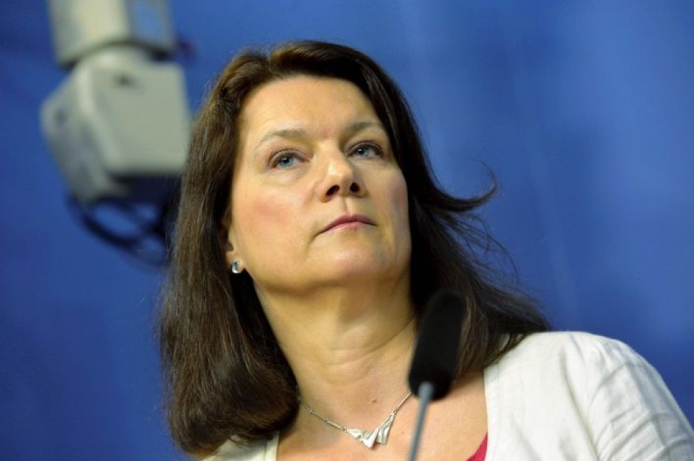 Ann Linde nousi Ruotsin ulkoministeriksi, kun aiempi ulkoministeri Margot Wallström erosi perhesyiden vuoksi. LEHTIKUVA/AFP