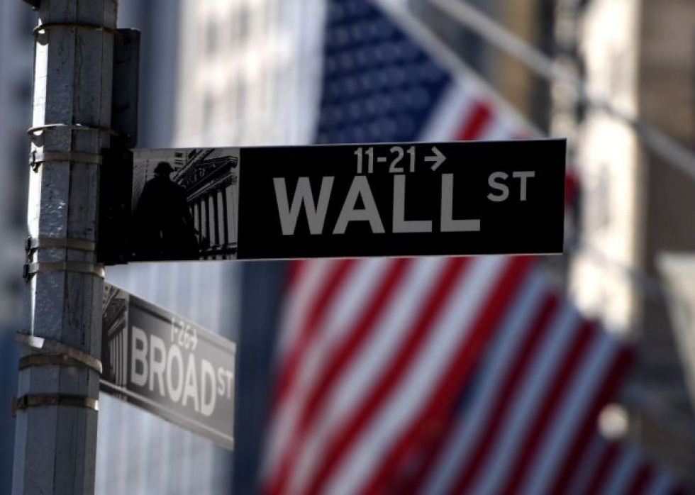 Alkuvuonna Wall Streetillä on puhaltanut myötätuuli. Lehtikuva / AFP