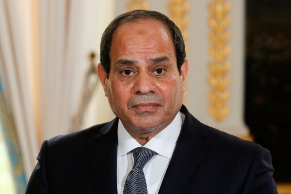Egyptin presidentti Abdel Fattah al-Sisi ratifioi some-valvontaa tiukentavan lain. LEHTIKUVA/AFP