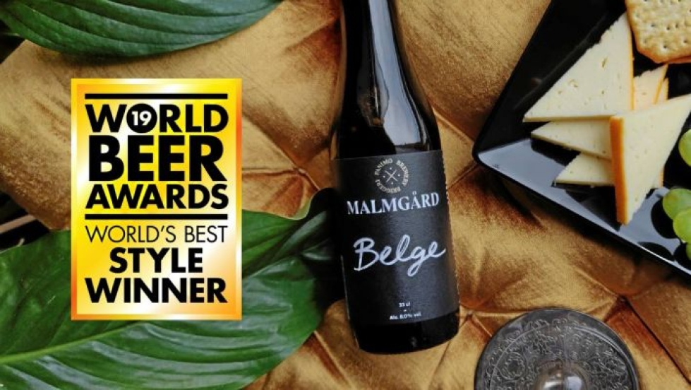 Vahvuudeltaan kahdeksanprosenttinen Malmgård Belge voitti oman sarjansa World Beer Awards -kilpailussa.
