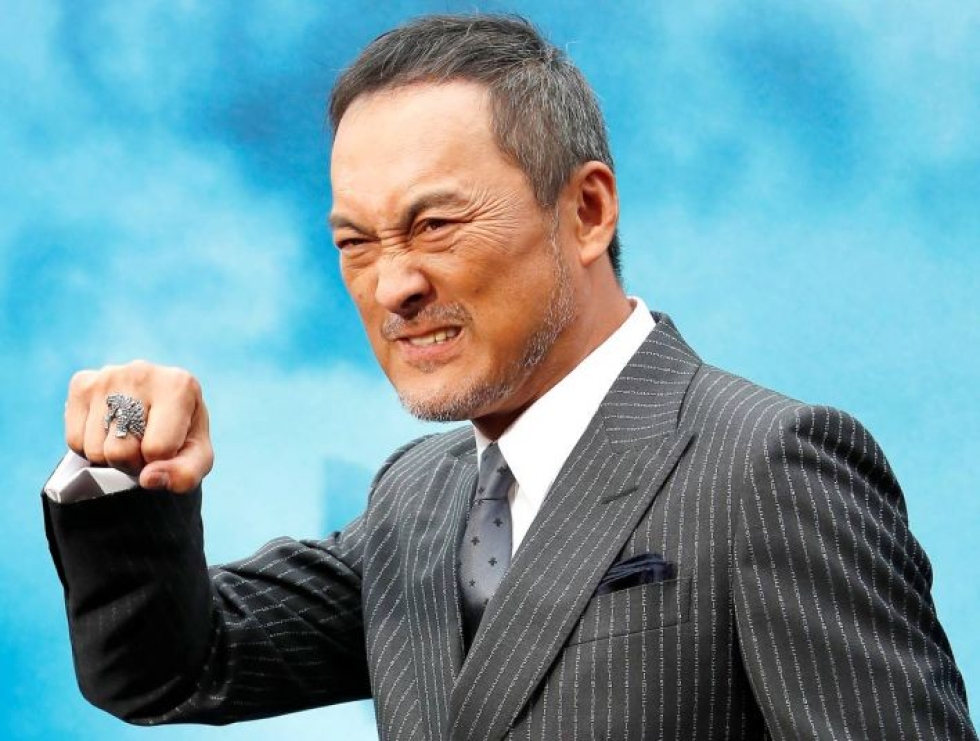 Näyttelijä Ken Watanabe irvisteli Godzilla II: King Of The Monstersin ensi-illassa Hollywoodissa toukokuun puolessavälissä.