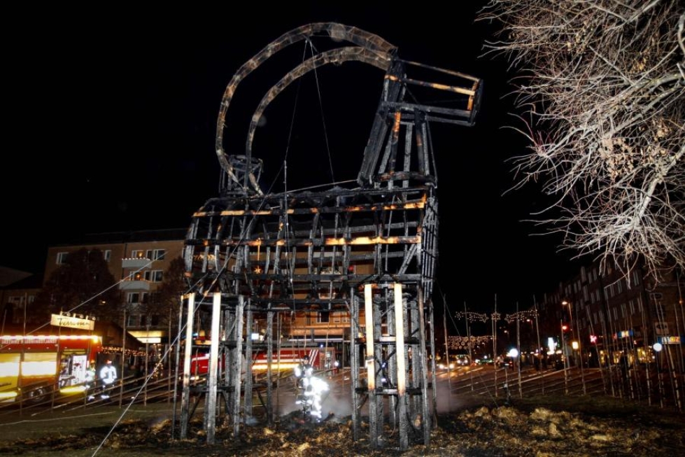Gävlen olkipukille kävi huonosti jo ennen joulukuun alkua. LEHTIKUVA/AFP
