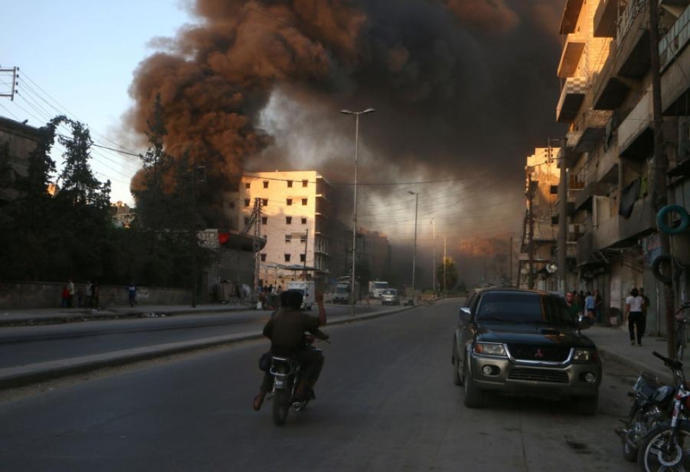 Kapinallisten tavoitteena oli saada Aleppon kaupunkiin johtava tärkeä huoltoreitti avatuksi uudelleen. LEHTIKUVA/AFP