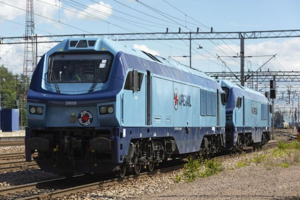 Suomessa toimii noin 1500 virolaista yritystä. Niistä yksi on Operail, joka aloittelee rahtitavarakuljetuksia Suomen rautateillä. LEHTIKUVA / SASU MÄKINEN