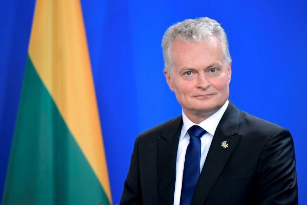 Liettuan presidentti Gitanas Nauseda armahti kaksi venäläisvakoojaa. LEHTIKUVA/AFP