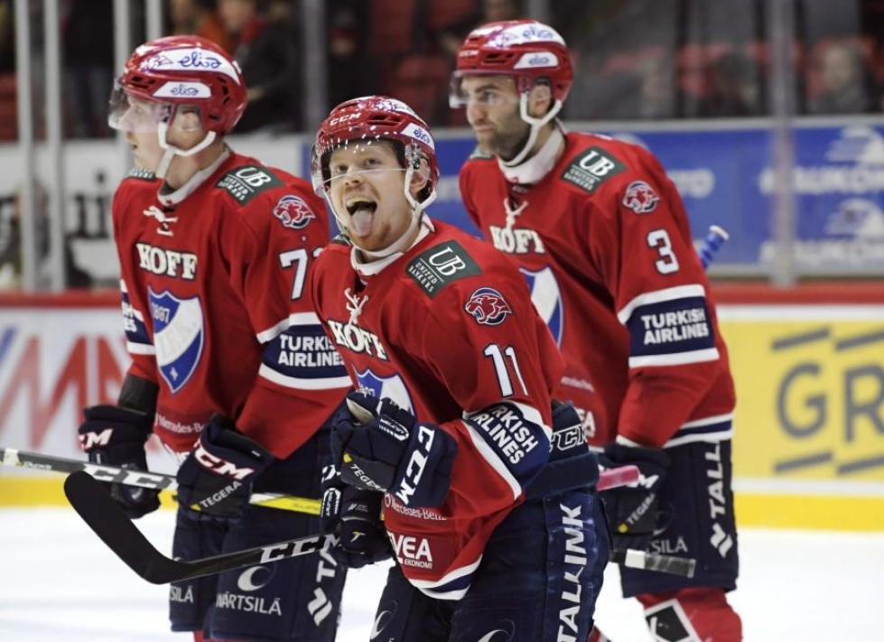 Vähämaalisella kierroksella HIFK kaatoi Kärpät 4–1. LEHTIKUVA / Markku Ulander