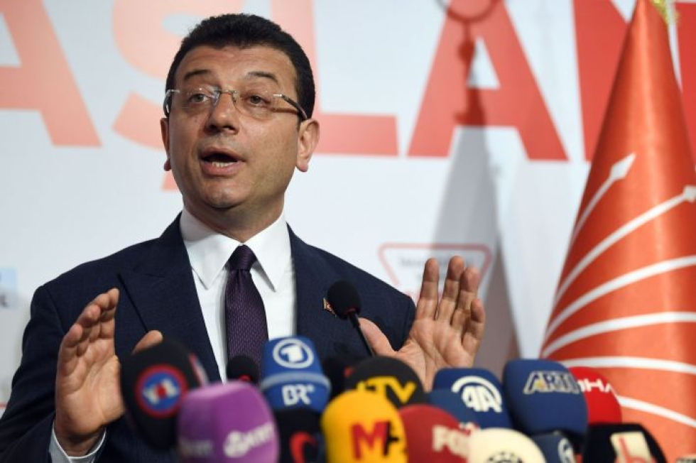 Istanbulin vaalit voittanut Ekrem Imamoglu vaati kunnioittamaan äänestäjien tahtoa. LEHTIKUVA/AFP
