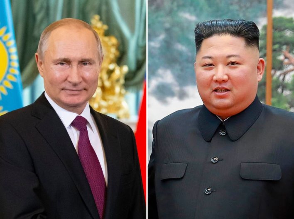 Venäjä ilmoitti viime viikolla, että Kim Jong-un ja Vladimir Putin tapaavat vielä ennen tämän kuun loppua. LEHTIKUVA/AFP