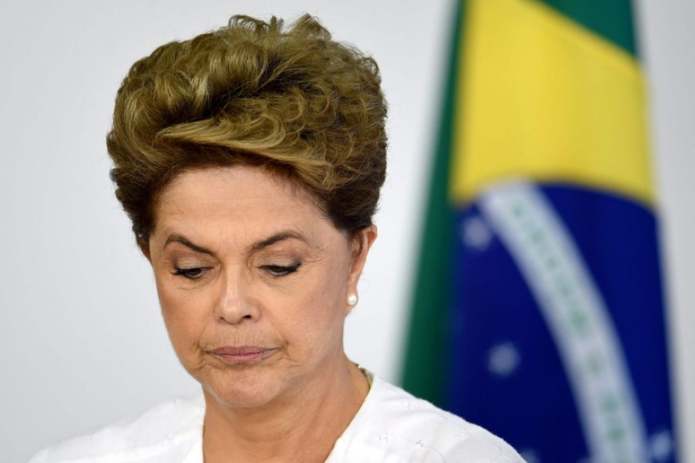 Brasilian kongressin edustajainhuone äänestää huomenna, saako Dilma Rousseff virkarikossyytteen. LEHTIKUVA/AFP
