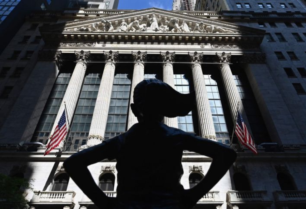 Wall Streetilla on tällä viikolla ollut aaltoliikettä. Arkistokuva. LEHTIKUVA / AFP