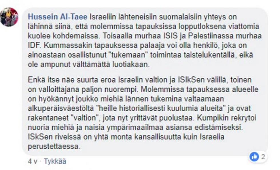 Eduskuntaan valittu Hussein al-Taee (sd.) on pyytänyt anteeksi vanhoja Facebook-päivityksiään. LEHTIKUVA/HANDOUT