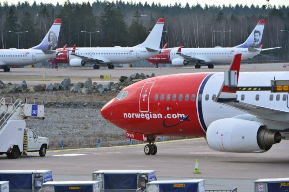 Syviin vaikeuksiin joutunut halpalentoyhtiö Norwegian on esitellyt yksityiskohtaisen suunnitelman, jonka tarkoituksena on välttää yhtiön ajautuminen konkurssiin. LEHTIKUVA/AFP