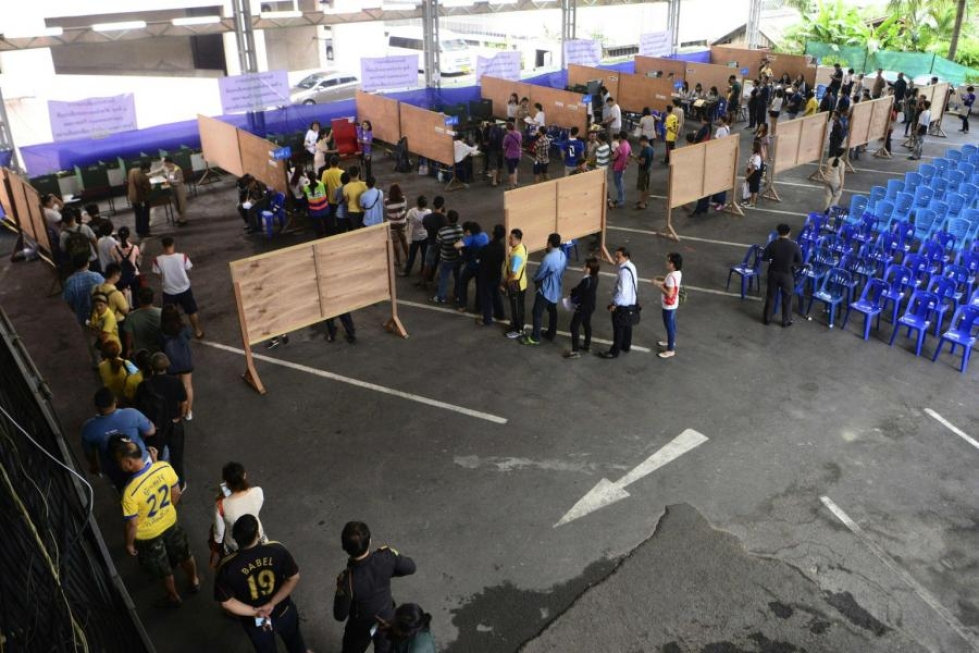 Thaimaassa järjestettiin viikonvaihteessa kansanäänestys juntan laatimasta perustuslaista. LEHTIKUVA/AFP