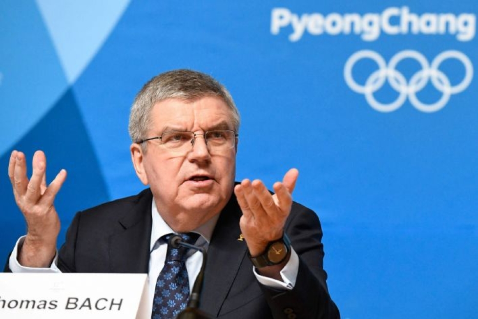 Kansainvälisen Olympiakomitean puheenjohtaja Thomas Bach haluaa välttää poliittisia protesteja Tokion olympialaisissa. LEHTIKUVA/AFP
