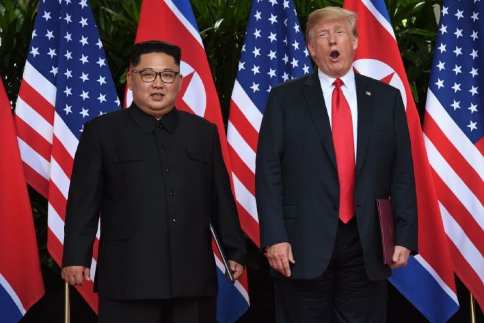 Pohjois-Korean ydinaseriisunta ei ole merkittävästi edennyt sen jälkeen, kun Kim tapasi Trumpin kesällä Singaporessa. LEHTIKUVA/AFP