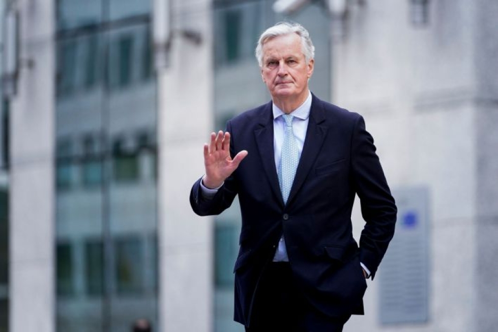Neuvottelujen suuntaviivoja esitellyt Barnier korostaa, että paraskaan mahdollinen sopimus Britannian kanssa ei voi korvata EU-jäsenyyden etuja. Lehtikuva/AFP