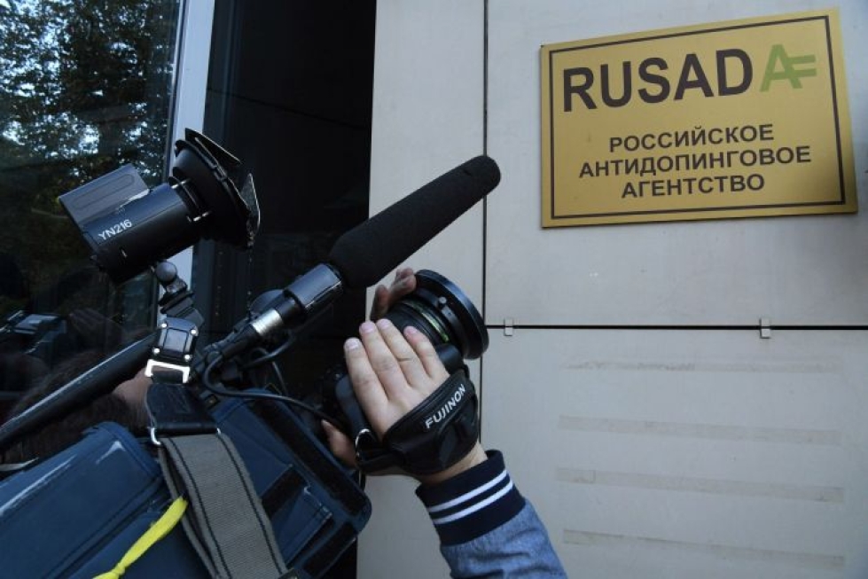 Wada poisti vuonna 2015 Venäjän antidopingtoimikunta Rusadalta ja Moskovan dopinglaboratoriolta testausvaltuudet maan valtiojohtoisen dopingjärjestelmän vuoksi. LEHTIKUVA/AFP